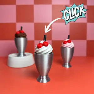Milk Shake Goblet | Keyboard Fidget | Click Fidget | 3D Printed Clicker
