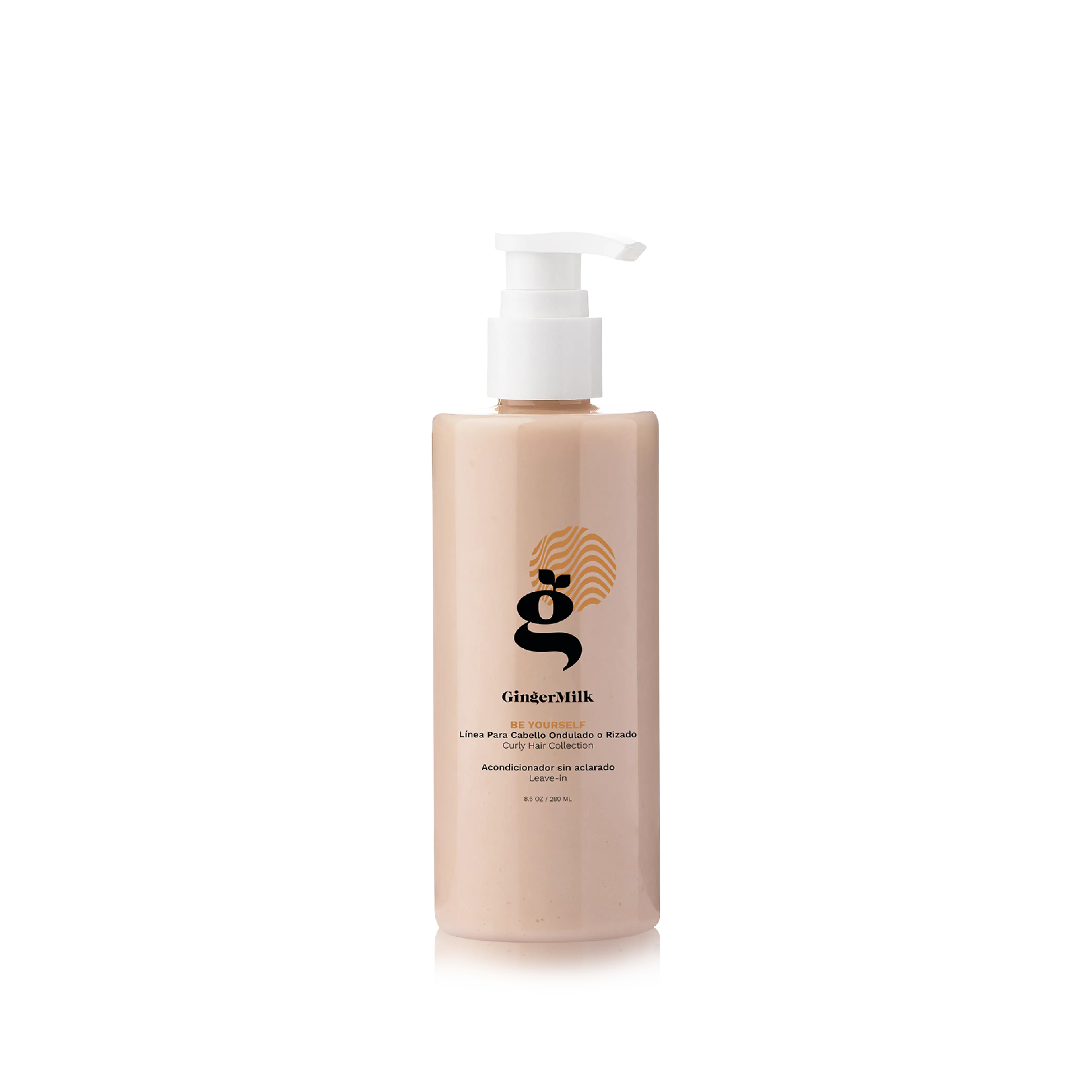 Curl Defining Leave-In Conditioner, Be Yourself | Detangling & Defining Care with Babassu, Murumuru & Castor Oil for Curly, Wavy & Coily Hair | No-Rinse | 8 oz / 250 ml | Ginger Milk