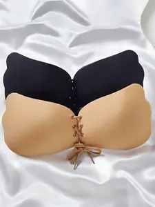 Invisible Sticky Silicone Seamless Smooth Bra for Women, Underwear Summer Push Up Backless Lift Support, Lightweight Cleavage Enhancer for Dresses & Wedding Gowns