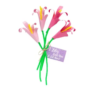 Mother’s Day Lilies Handprint Craft Kit - Makes 12