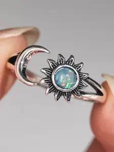 1 PC Glamorous Solitaire Statement Ring For Women For Valentine's Day Gift Wedding Anniversary Party Jewelry