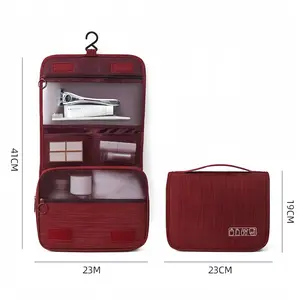 Popular on TikTok: foldable space-saving hanging makeup bag; waterproof large-capacity travel toiletry pouch (single pack); durable toiletry storage box with hook; travel cosmetic bag