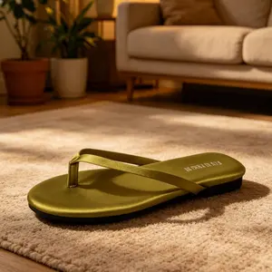Minimalist Thin Strap Flip Flops 2026 | Women's Summer Casual Thong Sandals | Soft Smooth Satin Upper | Non Slip Flat Sole | Waterproof Beach Pool Shoes