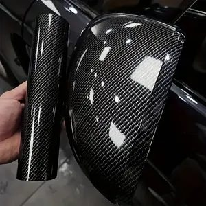 Carbon Fiber Car Wrap Film, 1 Count Durable PET Material Waterproof & Scratch Resistant Protective Strip, High Temperature Resistant Body Wrap Protector Film Car Decals for Cars and Motorcycles