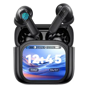 Premium Bluetooth 5.4 Wireless Earbuds with Smart LED Touch Screen｜ANC Noise Cancelling｜IPX7 Waterproof｜Hi-Fi Stereo｜Ultra Long Battery｜Perfect for Gym, Running & Travel｜Stylish Gift Idea