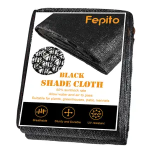 40% Sunblock Shade Cloth 10ft X 20ft Shade Mesh Tarp Black Shade Sunblock Net for Plant Cover Greenhouse Chicken Coop Patio Canopy And Sunshade Shaded Canopy Solar Parasol Portable Awnings