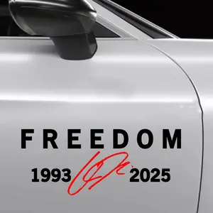 Freedom Memorial Vinyl Sticker, Tribute Decal 1993–2025 Decal, Suitable for Laptop, Water Bottle, Notebook or as a Collectible Gift for Supporters
