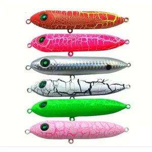 3pcs Super Spook Fishing Lure, Topwater Catfish Fishing Lure, Bionic Hard Bait - PVC Body Stainless Steel Treble Hook X2