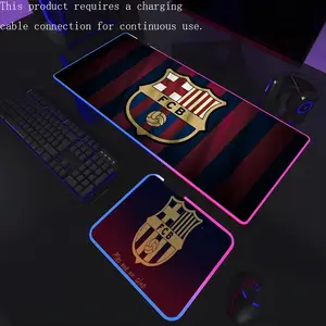 FC Barcelona  Mouse Pad RGB Rubber Antislip Keyboard Pad 40x90cm  Mousepad Gaming Accessories XXL Office Computer Mat