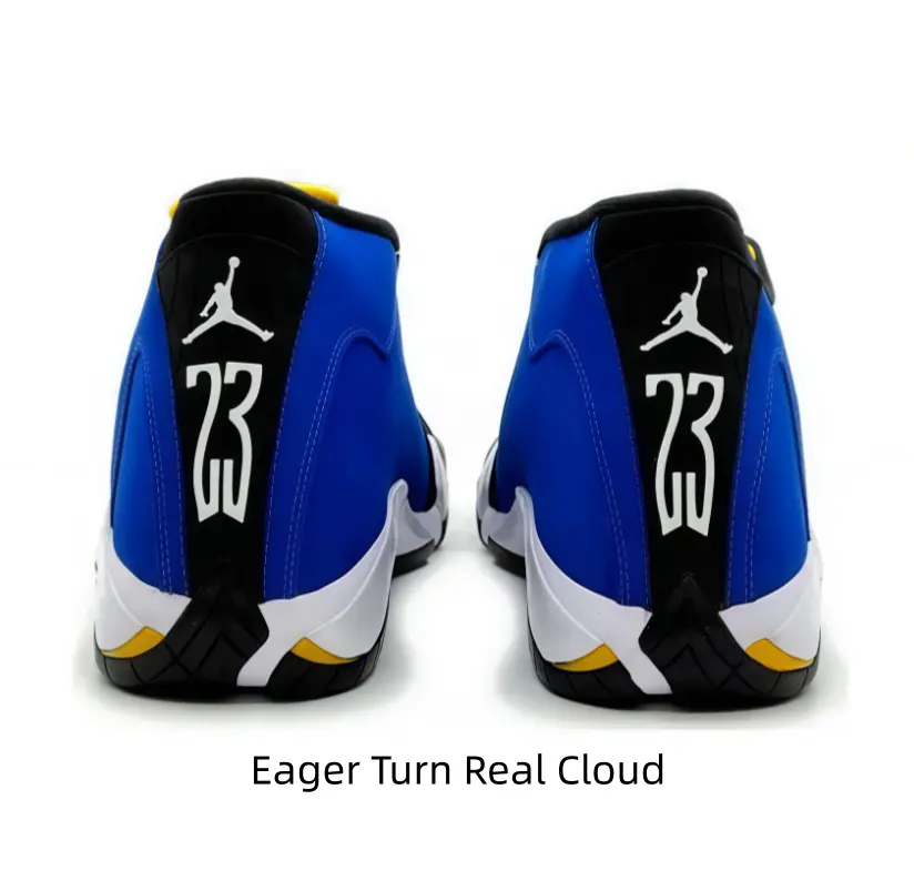 Blue White Yellow Color Block Mid Top Basketball Sneakers Number Print Heel Shock Absorbing Non-Slip Sport Walking Shoes