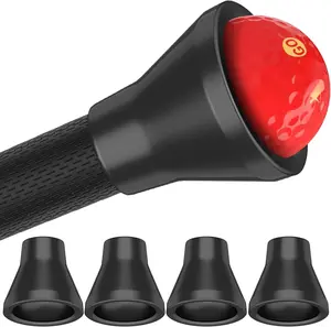 4 count Golf Ball Retriever,Quick-Install Golf Ball Picker Upper Tool,Durable Golf Ball Grabber for Putter and Swing Handle Golf Accessories (Suction Cup)
