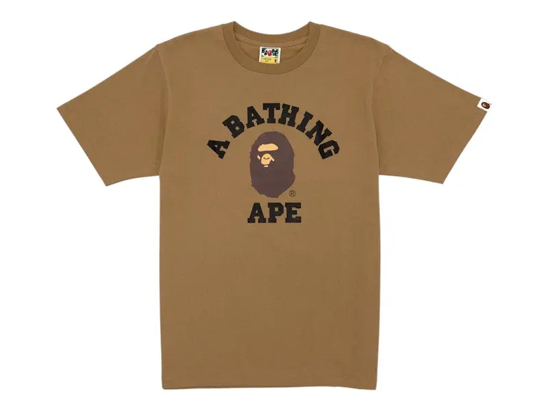 BAPE Men's College Tee Tee Beige, from StockX