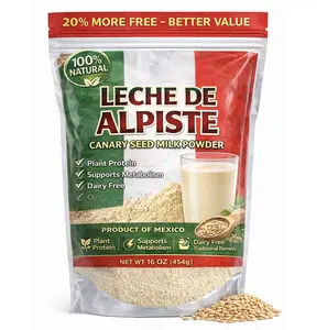 Leche de Alpiste Canary Seed Milk Powder – 16 oz (454g) Dairy Free Plant Protein Drink Mix – Traditional Mexican Alpiste Drink Powder – Vegan, Lactose Free, Smooth Energy & Metabolism Support