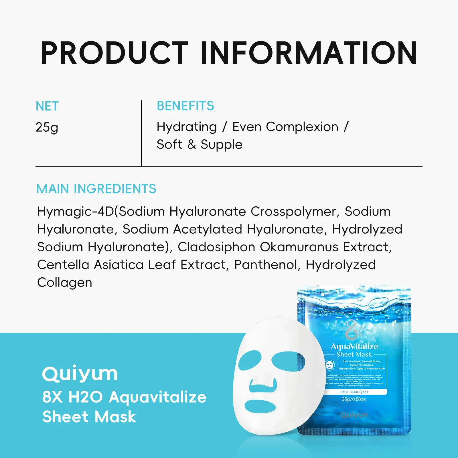 Quyim 8X H2O AquaVitalize Skincare Set, 11-in-1 Skincare Gift Set