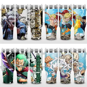 [Collection] Elysian Sip - One Piece Anime Series 40oz Tumbler High-Quality Insulated Tumbler, Pirate Crew Tumbler With Handle, Anime Lover Gift Tumbler, Leakproof Travel Mug.