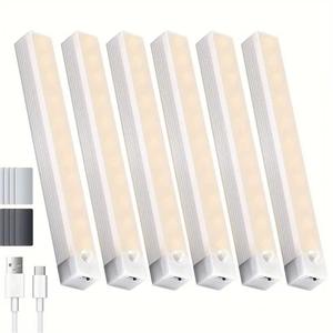 motion-sensor under cabinet night light, usb rechargeable wireless led night light, multi-functional led light for wardrobe, cabinet & stairs, led lights, room decor ideas
