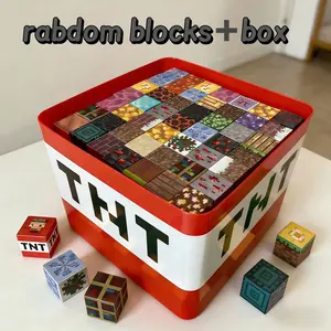 New Magnetic Building Blocks, 100/150/200 Pieces, Random Square Tnt Storage Box, Educational Toy for Kids 4-12 Years, Christmas Birthday Gift