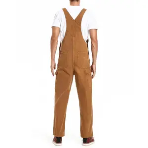 fashionMen'sDuckBibOveralls-RelaxedFitWorkwearwithAdjustableStraps&ToolPocketsforFarming,Construction&IndustrialWorkMenswearSuits