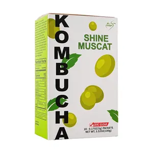 ALLFIT Korean Probiotic Kombucha - Sunshine Rose Grape Flavor, 20 Packs, 100g | Low Calorie, No Sugar, Gut Health Drink