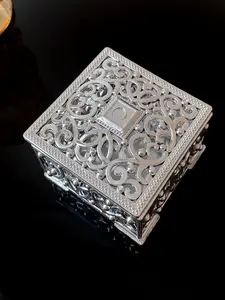 Elegant Metal Jewelry Storage Box, High-End Palace Style Trinket Organizer, Durable & Stylish Design, Perfect Gift Idea, Home Jewelry Organizer