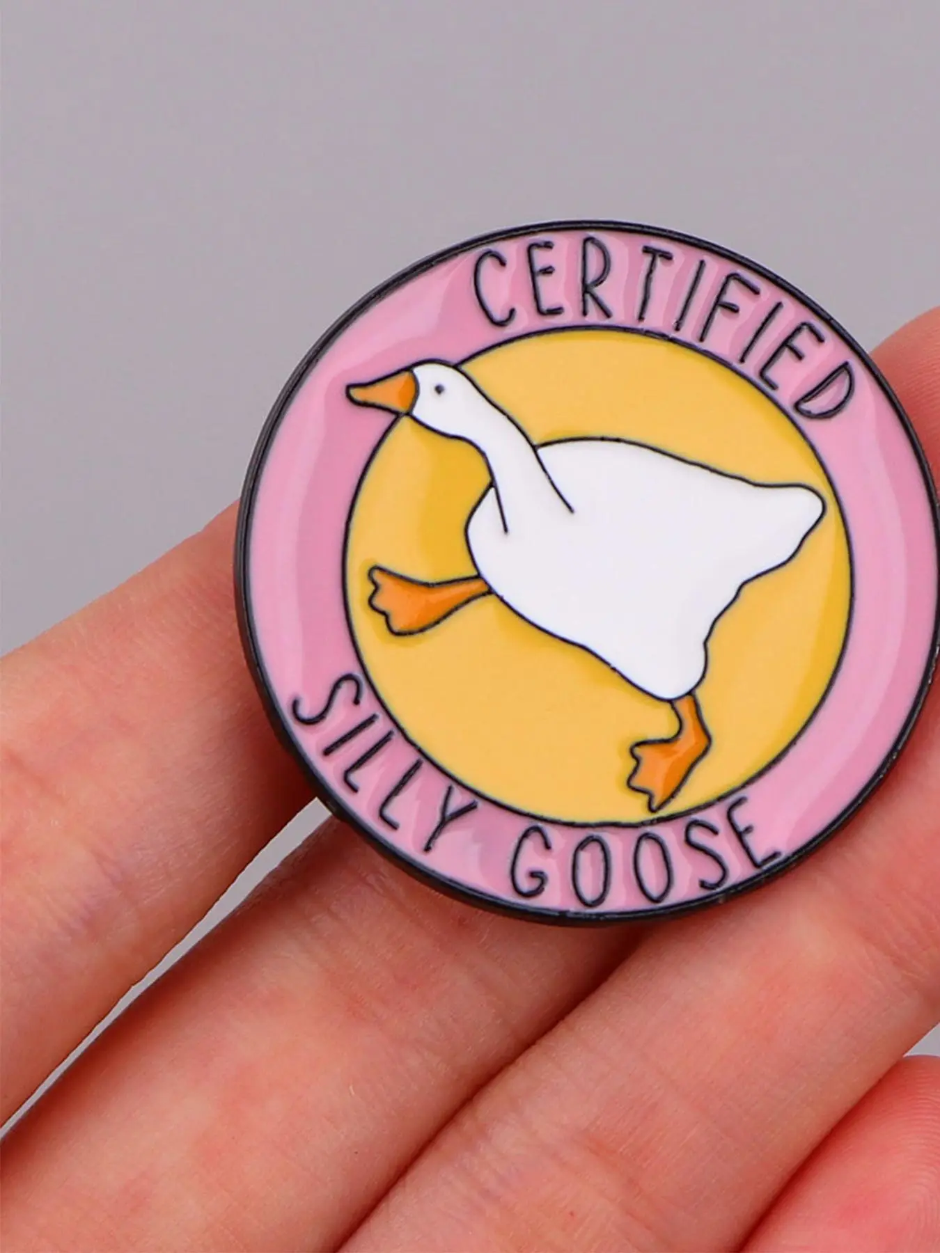 Cute Creative Fun Goose Cartoon Animal Series Badge, Alloy Brooch Pin, Unisex Casual Style, All Seasons Wearable Accessory, Unique Gift Idea