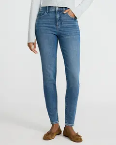 Express High Waisted Medium Wash Skinny Jeans