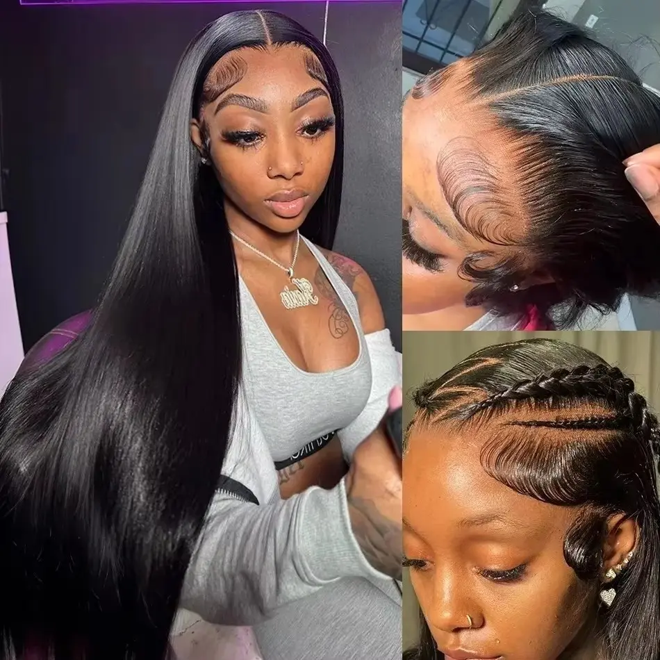 Seeget Straight 13x6 HD Lace Front Human Hair Wig Brazilian Lace Frontal Wigs Human Hair For Women Pre Plucked 180% 250%