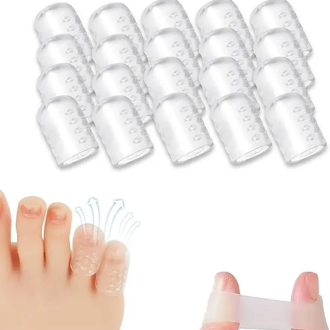 Silicone Anti-Friction Toe Protector, 30 Pcs Gel ToeProtectors Breathable Toe Covers, Soft Clear Little Guardsfor Men Women, Unique gift