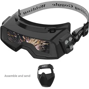 Weldingcap 2-in-1 True Color Dimming Mask 4-9/13 Modes TIG/MIG Cutting Welding Safety Goggles Lightweight Ergonomic Helmet with Autodarkening Lens for Weldingmask