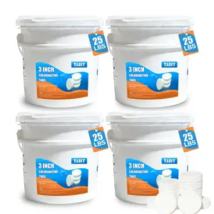【100 lbs】TABIT 3" Chlorine Tabs, 3 Inch Chlorinating Tablets 100 lbs for Swimming Pool, Spa and Hot Tub, Slow Dissolving