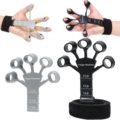 Adjustable Grip Strength Trainer - Workout Grip, 6-Level Resistance Hook, 8.8 lbs Max, Finger Exerciser, Tennis Elbow Relief, Physical Rehab Aid, Forearm Muscle Building Gym Equipment for Rock Climbers