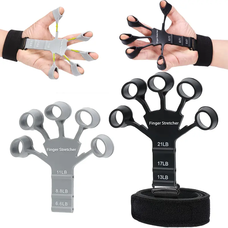 Adjustable Grip Strength Trainer - Workout Grip, 6-Level Resistance Hook, 8.8 lbs Max, Finger Exerciser, Tennis Elbow Relief, Physical Rehab Aid, Forearm Muscle Building Gym Equipment for Rock Climbers