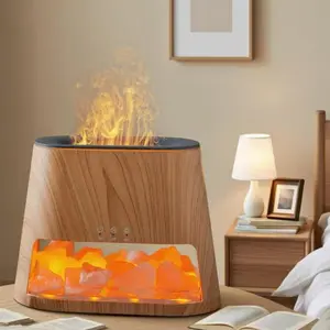 2 in 1 Mist Humidifier & Aromatherapy Diffuser with Remote Control, 8-Color LED Lights, Timer Function, Essential Oil Diffuser with Stone Tray for Home & Office