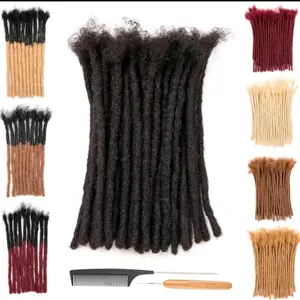 Faux Locs Crochet Hair Extensions – Pre Looped Soft Dreadlocks Synthetic Braiding Hair for Women 4-16 inch human hair locs, 0.6cm thickness, unisex for men & women dyed & curledadds lenght & fullness for bold stylling, handmade dreadlock