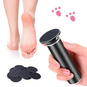 Electric Foot File, Adjustable Speed, 60 Replaceable Sandpaper Heads, Dead Skin Remover, Professional Pedicure Tool, 360 Degree Rotation, Smooth