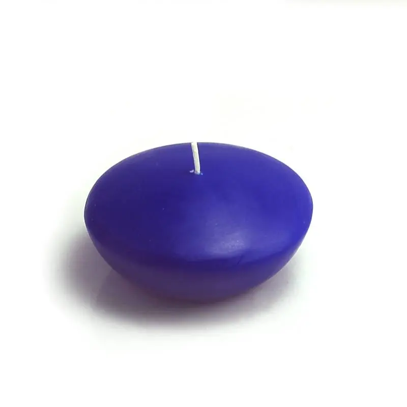 Jeco CFZ-058-0 Round Unscented 3 in. Floating Decorative Candles, Royal Blue - 12 Pieces per Box, Handpoured Wax, Clean Burn Home Decor Accent, Floating Candles, Round Shape