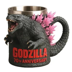 Godzilla 70th Anniversary Resin Mug, Limited Edition Collectible Cup, Durable & Stylish Drinkware, Perfect Gift Idea for Fans