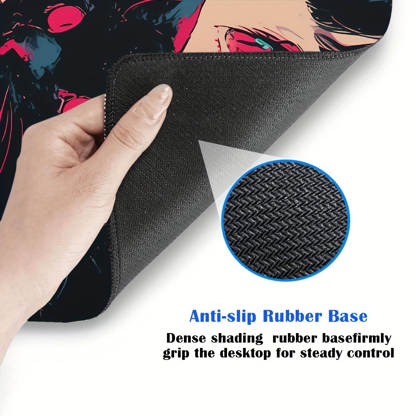 1pc Large Anime Style Mouse Pad-Non-Slip Washable Desktop Mat, with Overlock Design, Office and Game Use, Durable Gift for Boyfriend/Girlfriend, Mouse Pad Suitable for Desktop