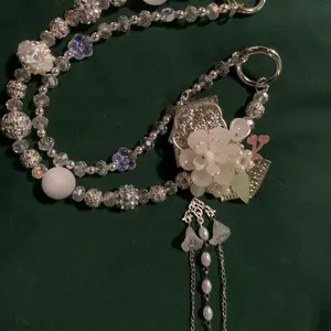 Hand made double 2 sided purse keychain or phone charm
