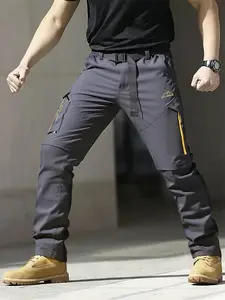 Outdoor Quick-Dry Pants Summer Thin Breathable Sunscreen Hiking Pants Loose Fit Detachable Mountaineering Gear for Camping & Hiking Men's Waterproof Tactical Cargo Pants Streetwear Joggers High Rise Joggers