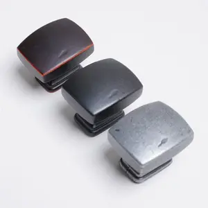 2-Pack Square Knob Cabinet Handles, Vintage Finish, 3 Color Options, Includes Screws, Ideal for Wardrobe, Dresser, Bookshelf, Wine Rack