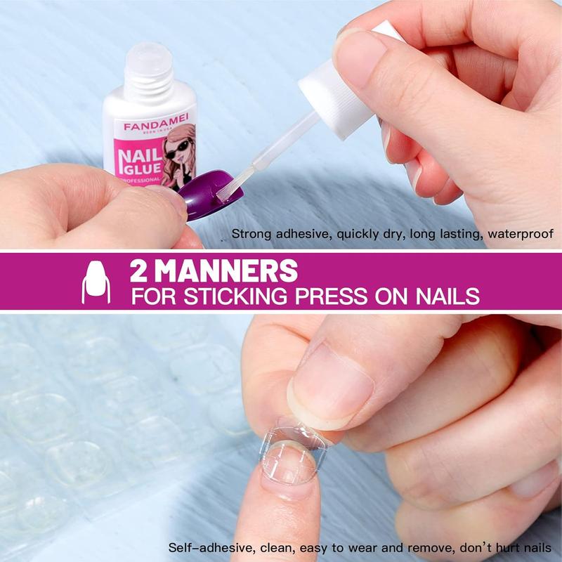 Short Press on Nails, 24 Packs 576PCS Short Round Press on Nails Matte, Acrylic Small Fake Nails Full Cover, Matte Glue on Nails with 7g Nail Glue, 24 Color False Nail