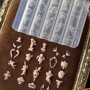 Baroque Angel Nail Silicone Mold Creative DIY Angel Nail Art Decorations Mold Nail Art Supplies