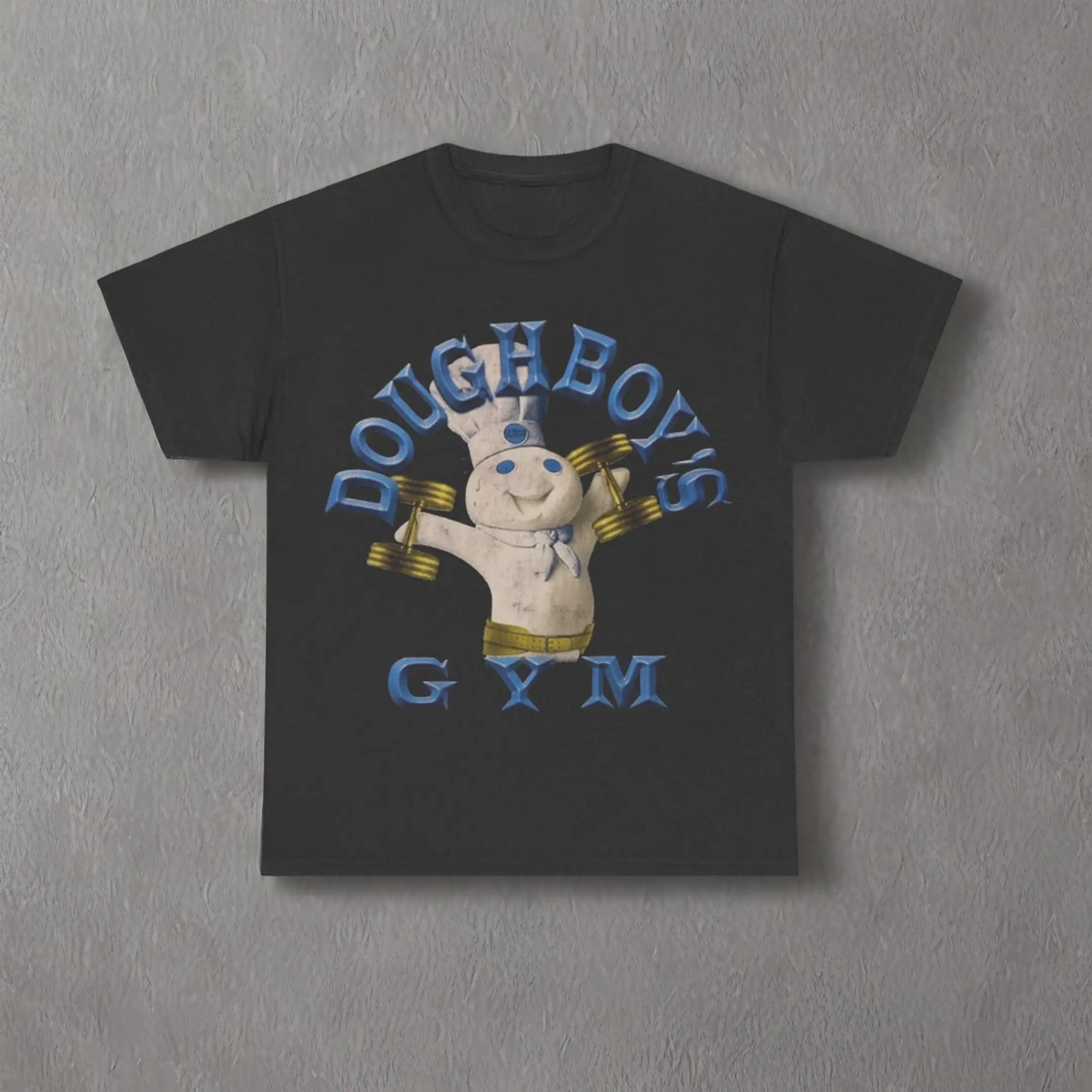 Vintage 1996 Pillsbury Doughboys Gym T-Shirt - Men's Casual Crew Neck T-Shirt, Machine Washable, Vintage Graphic Design, Men's Gifts