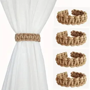 Solid Color Braided Curtain Tieback, Durable Adjustable Curtain Holdback, Window Accessory for Home Living Room Bedroom