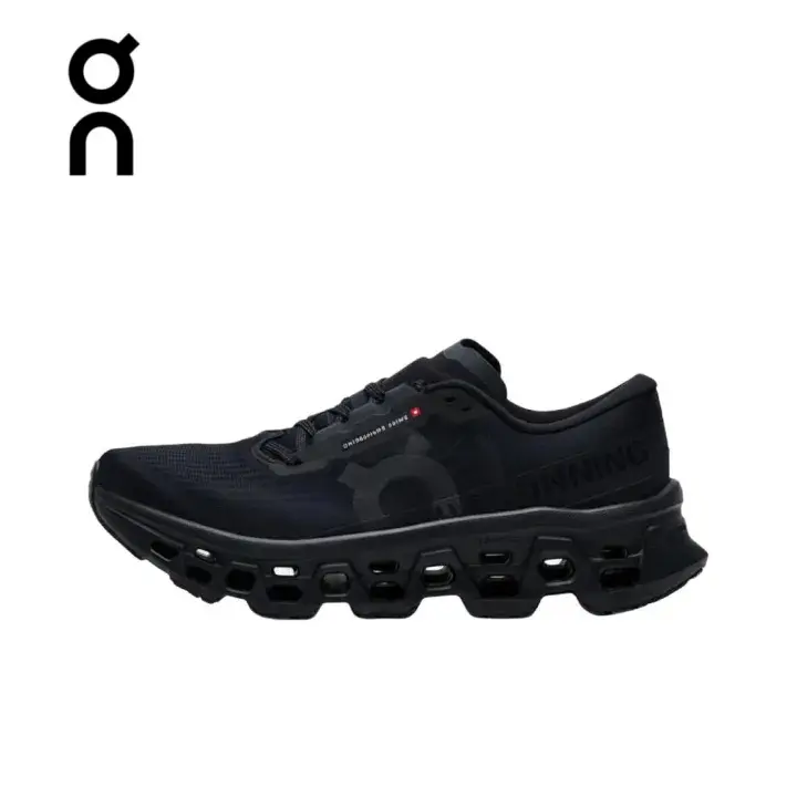 On Cloudmonster 3 All Black Unisex Running Sneakers On Cloudmonster 3 All Black Unisex Running Sneakers