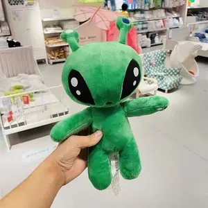 34cm Green Alien Plush Toy Soft Cuddly Companion for Indoor Room Decor Versatile Halloween Thanksgiving Christmas Gift