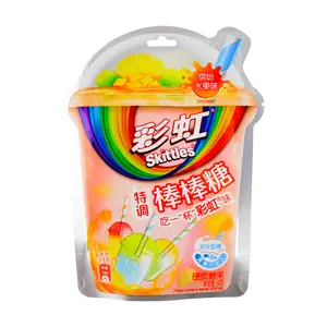 SKITTLES Rainbow Candy Special Stir Bar Lollipop, Assorted Fruit Flavor, New Product 1.90 oz