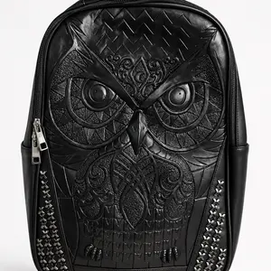 Shadow Owl Backpack - Premium 3D Gothic Designer Travel Bag, SKU:3089