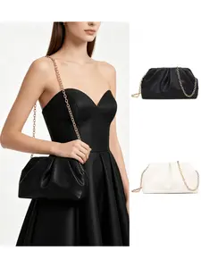 Trendy Pleated Cloud Bag for Women, New Fashion Handbag, Versatile Chain Evening Bag, Crossbody Shoulder Bag, and Colors